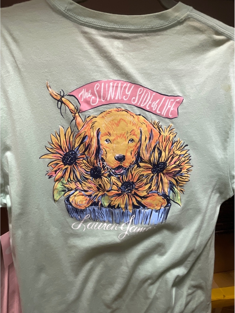 Lauren James Sunny Side of Life Mint T-Shirt Size Small